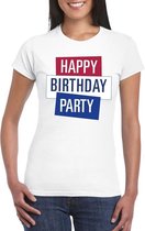 Wit Toppers in concert t-shirt Happy Birthday party dames - Officiele Toppers in concert merchandise XS