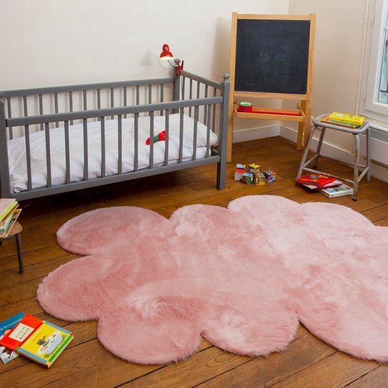 begaan Aanvankelijk Werkelijk Vloerkleed Kinderkamer Wolk Poeder Roze Groot - 200x140 cm | bol.com