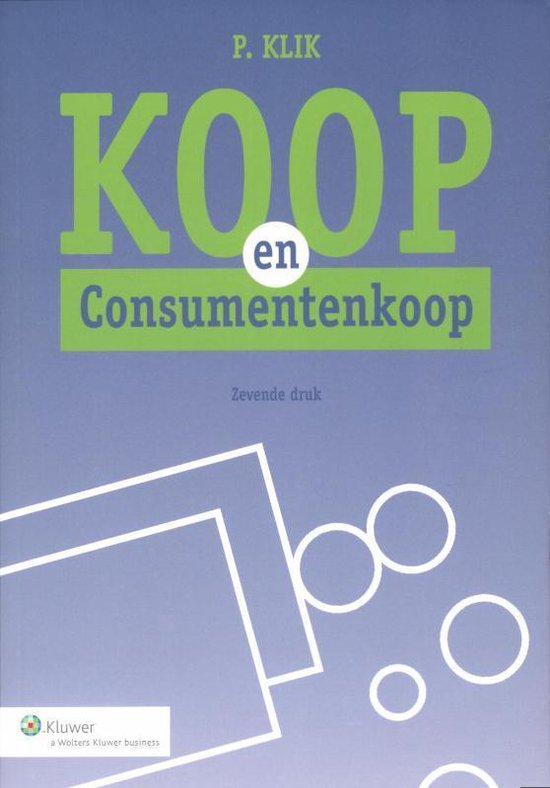 9789013061659 - Koop en consumentenkoop