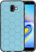 Blauw Hexagon Hard Case voor Samsung Galaxy J6 Plus