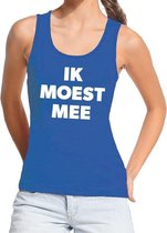 Ik moest mee tanktop / mouwloos shirt blauw dames M