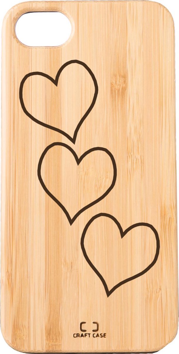 Bamboe telefoonhoesje Hearts - Craft Case - Iphone 6-7-8