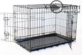 Hondenbench zwart 107x71 cm