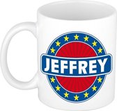 Jeffrey naam koffie mok / beker 300 ml  - namen mokken