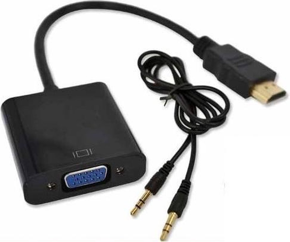 HDMI naar VGA Adapter met audio kabel converter voor PC / Laptop