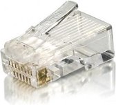 Equip 121143 Cat6 Connector 100PCS [UTP, RJ-45, 11.6 mm, 21.3 mm, 7.94 mm, Transparent]