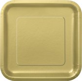 UNIQUE - 14 grote goudkleurige kartonnen borden
