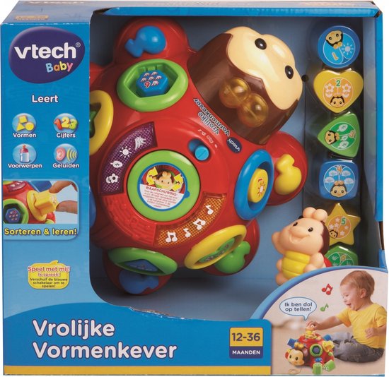 VTech Baby Vrolijke Vormenkever Rood - Vormenstoof - VTech