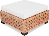 Loungeset natuurlijk rattan 18-delig (incl. vloerviltjes)