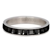 iXXXi Jewelry - Vulring - Zilverkleurig/Zwart - Clear Glass Zwart - 4mm