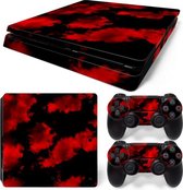 Sony PlayStation 4 SLIM Skins PS4 Stickers - Army Camo Red (Let op, alleen geschikt voor PS4 SLIM versie - zie productafbeelding)