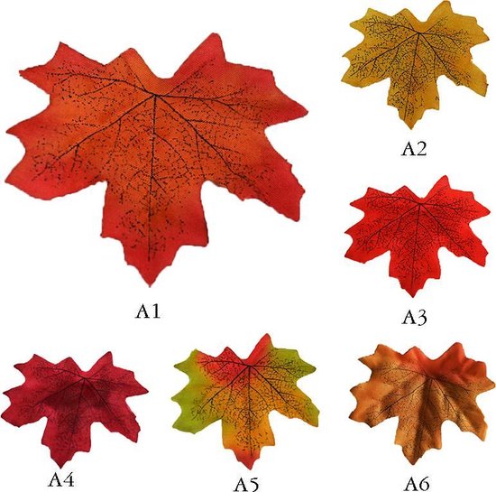 100x Leuke decoratief herfstblad A5
