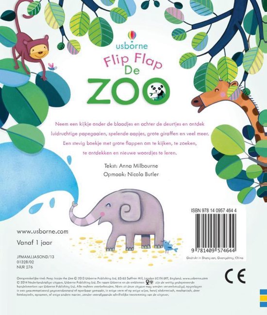Flip flap de zoo, Anna Milbourne 9781409574644 Boeken
