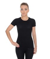 Brubeck | Dames Thermo Active Ondershirt met Merino Wol - Naadloos -  T-Shirt-Zwart-S