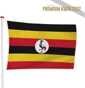 Oegandese Vlag Oeganda 150x225cm - Kwaliteitsvlag - Geschikt voor buiten