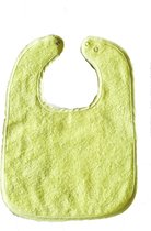 Slabbetje Badstof Uni met drukknopsluiting 28x38 cm Lime Groen - 3 stuks