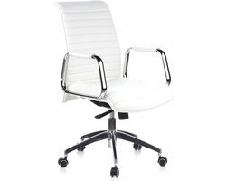 hjh office Aspera 10 - Bureaustoel - Nappaleder - Ivoor wit