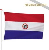 Paraguayaanse Vlag Paraguay 150x225cm - Kwaliteitsvlag - Geschikt voor buiten