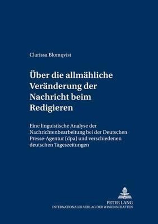 Über die allmähliche Veränderung der Nachricht beim Redig ... - cover