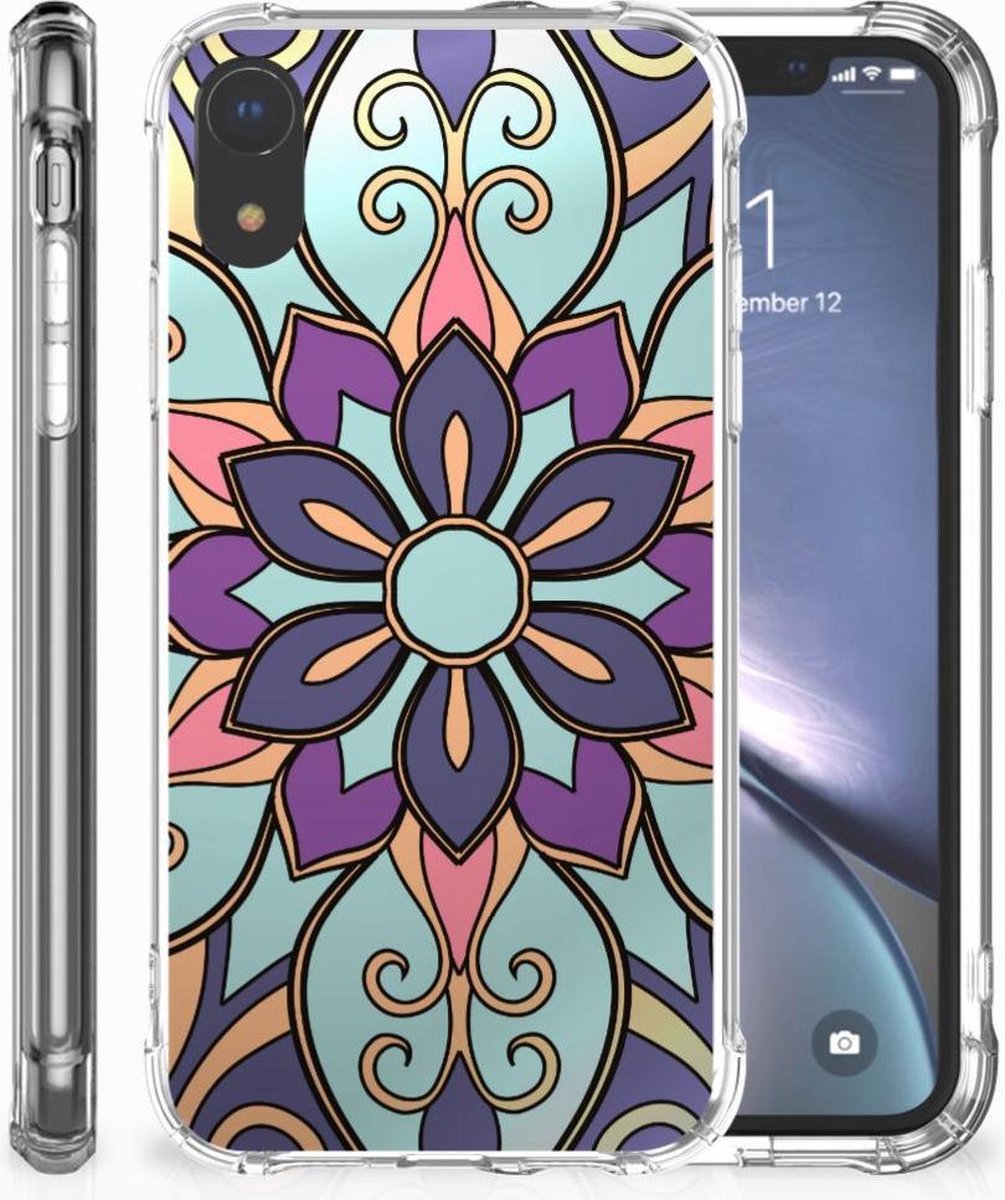 Apple iPhone Xr Case Purple Flower