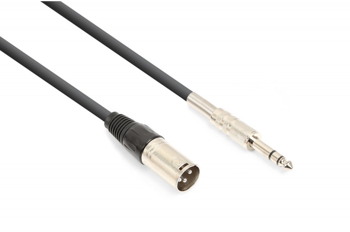 Vonyx audiokabel 6,3mm jack (stereo) - XLR (m) - 1,5 meter