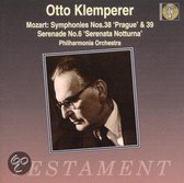 Mozart: Symphonies no 38 & 39, Serenade no 5 / Klemperer