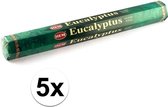 5x Eucalyptus wierook - 20 stokjes / geurstokjes
