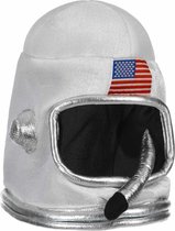 Vegaoo - Zilverkleurige astronaut helm voor kinderen - Grijs, Wit - One Size