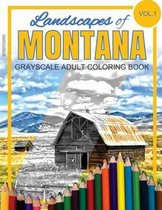 Landscapes of Montana Grayscale Adult Coloring Book