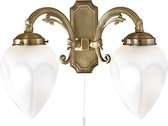 EGLO Imperial - Wandlamp - 2 Lichts - Brons - Wit