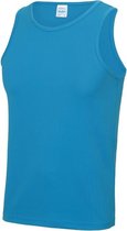 Sport singlet/hemd blauw voor heren - Hardloopshirts/sportshirts - Sporten/hardlopen/fitness/bodybuilding - Sportkleding top blauw voor mannen M (40/50)
