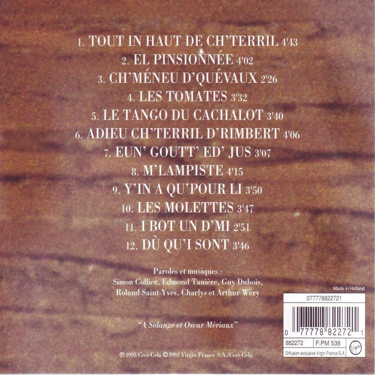 Cante El' Nord, Renaud CD (album) Muziek Cante El' Nord, Renaud CD (album) Muziek
