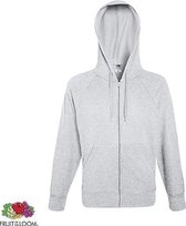 Fruit of the Loom hoodie vest met rits lichtgewicht Maat M Kleur Heather Grey