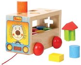 Bus met geometrische blokken