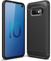 Samsung Galaxy S10e Hoesje - Armor Brushed TPU - Zwart