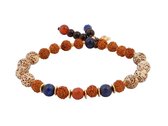 Armband met rudraksha en bodhi kralen