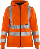 Blåkläder 3347-1974 Dames hooded sweatshirt High Vis Oranje maat S