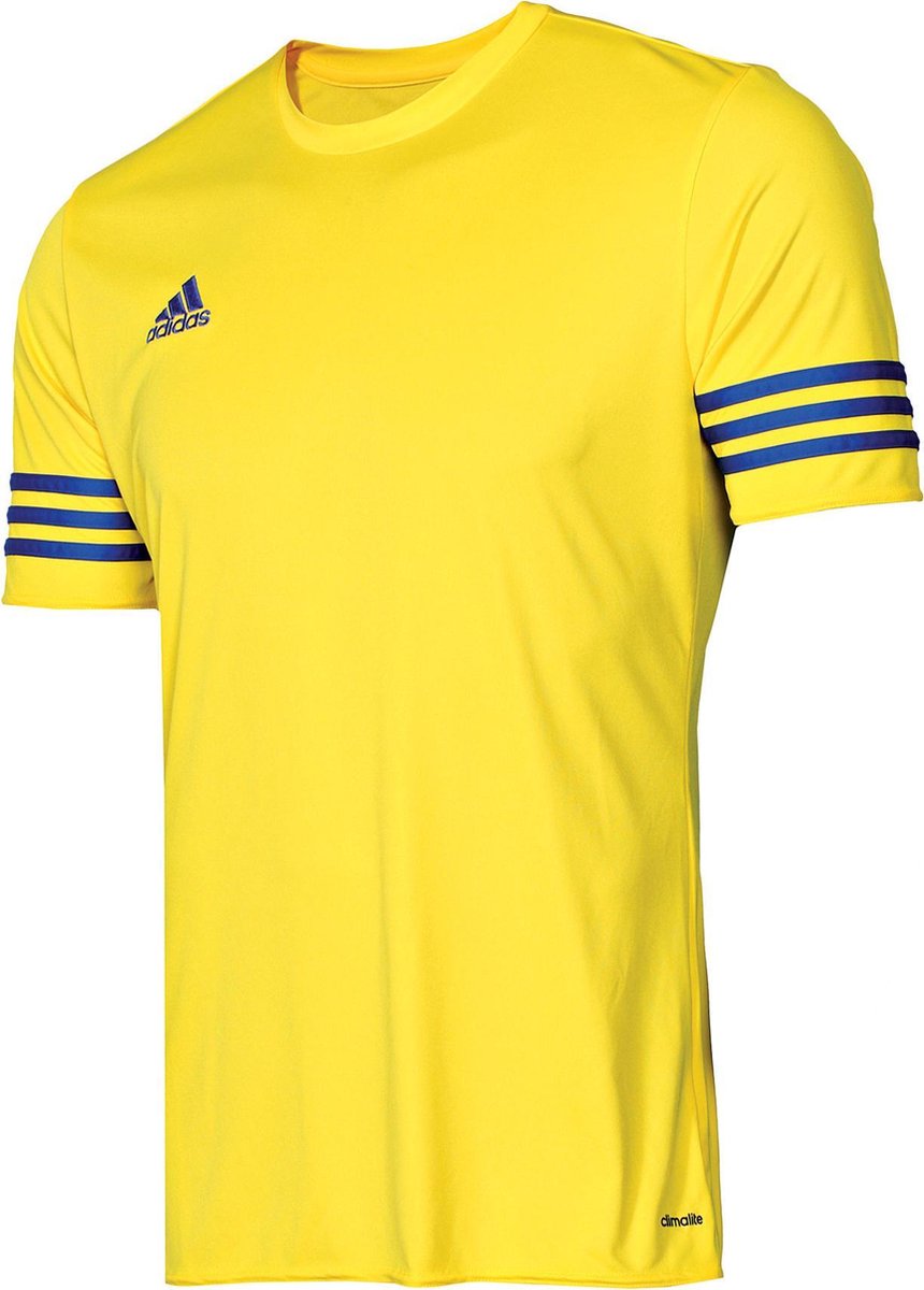 adidas Entrada 14 Sportshirt - Maat S - Mannen - geel/blauw | bol.com