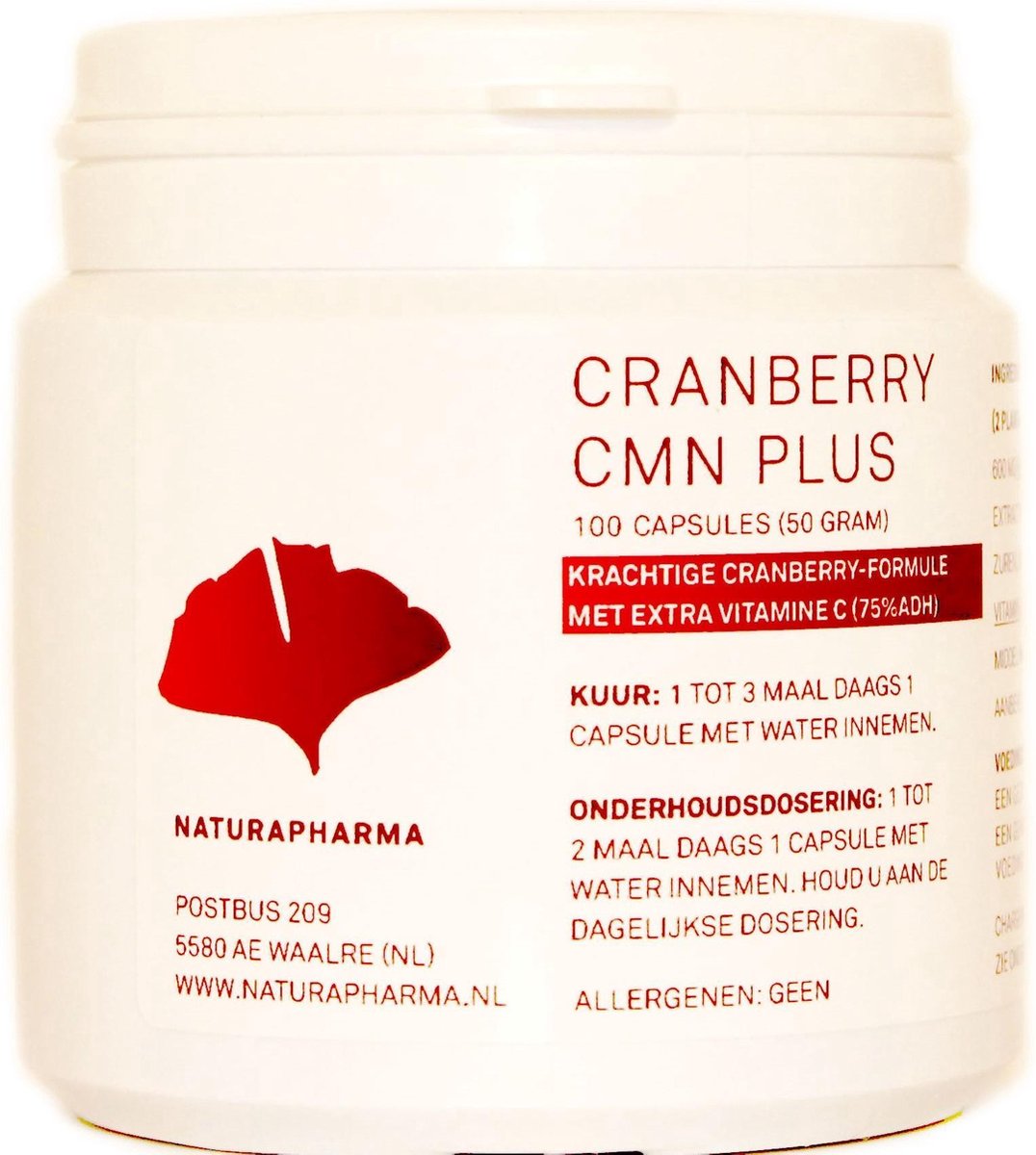 Naturapharma Cranberry Blaas CMN V-capsules 100 st