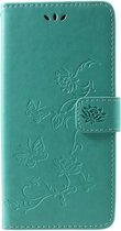 Groen vlinders agenda case hoesje Samsung Galaxy J4 Plus