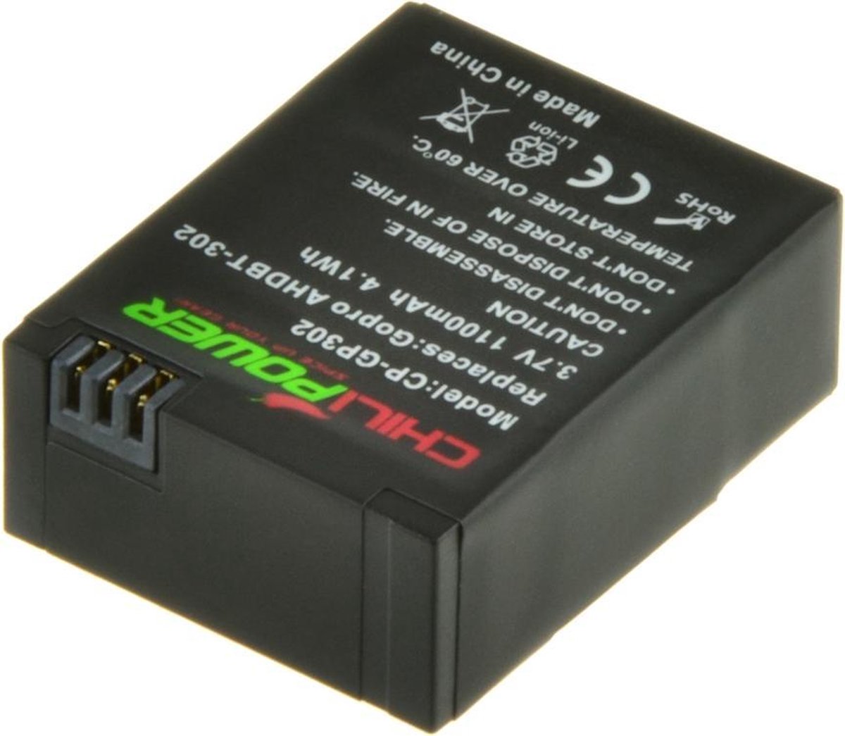 ChiliPower AHDBT-302 accu voor GoPro Hero3 en Hero3+