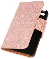 Devil Booktype Wallet Hoesjes voor iPod Tuoch 4 Licht Roze