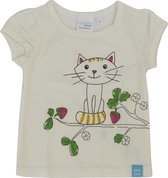 Breden - Baby T-shirt met katje - wit - maat 74
