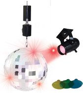 Discobol lamp zilver met spot 20 cm