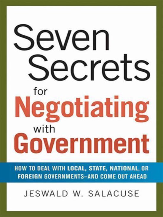 Seven Secrets for Negotiating with Government - cover