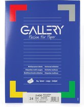 Gallery witte etiketten ft 66 x 33,9 mm (b x h), ronde hoeken, doos van 2.400 etiketten