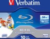 Verbatim 43736 Blu-ray BD-R DL disc 50 GB 10 stuk(s) Jewelcase Bedrukbaar