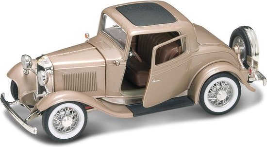 Modelauto Ford Coupe 1932 beige metallic 18 cm schaal 1:18 - speelgoed auto  schaalmodel | bol.com
