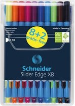 balpen Schneider Slider Edge XB 1,4mm assorti etui a 8 stuks en 2 gratis S-152285