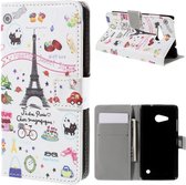 Microsoft Lumia 550 Parijs Eiffeltoren agenda wallet hoesje